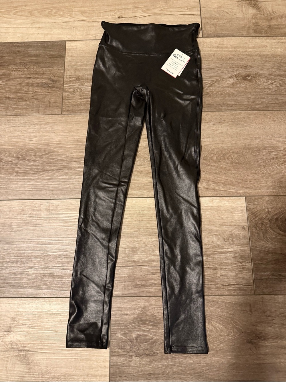 SPANX Black Faux Leather High-Rise Jeggings - Women